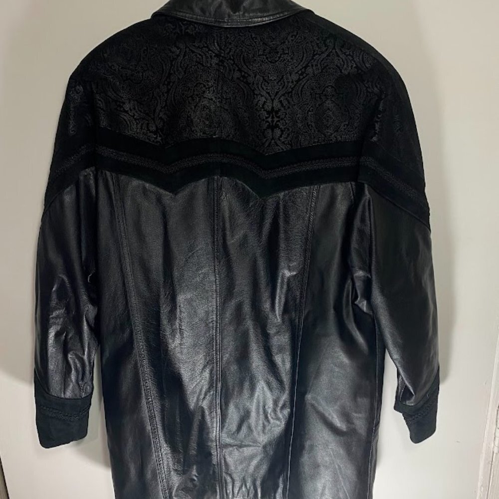 Vintage Jacqueline Ferrar Paisley Print Leather jacket - Picture 5 of 7